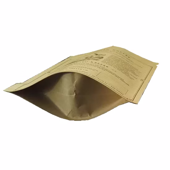 Coffee Packaging Quad Seal Side Gusset Pouch, Stand up Coffee Aluminum Foil Flat Bottom Pouch with Valve