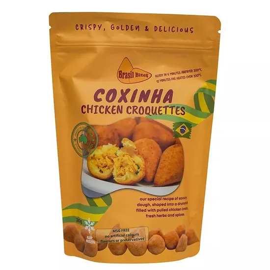 Wholesale Custom Aluminum Foil Resusable Anti-Deterioration Cookies Chocolate Snack Food Stand up Packaging Pouch