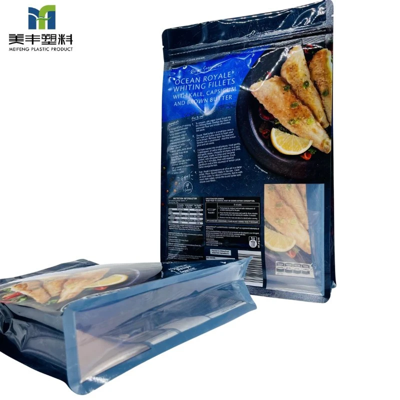 100g 200g Transparent Box Pouch Flat Bottom Stand up Pouch