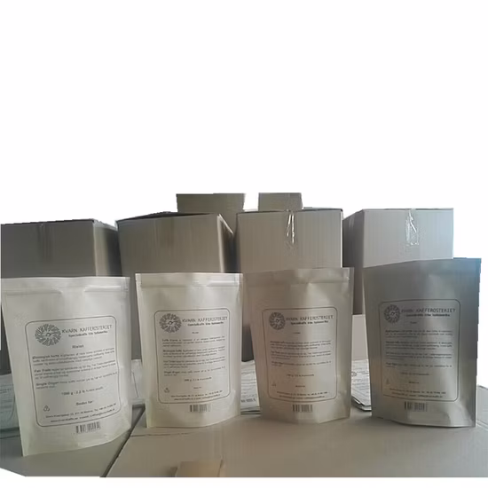 Coffee Packaging Quad Seal Side Gusset Pouch, Stand up Coffee Aluminum Foil Flat Bottom Pouch with Valve