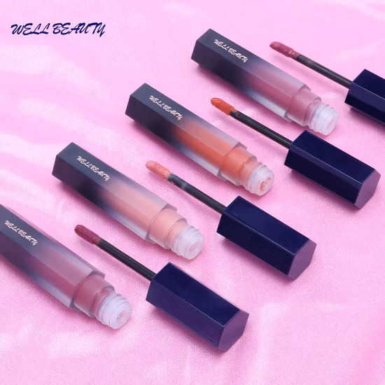 Venta al por mayor, muestra transparente mate, bolsita pequeña, tapa superior abatible, bolsa de pico de pie, bolsa de pico superior cosmética de plástico personalizada