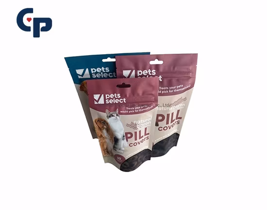 Bolsa de embalaje transparente mate personalizada Bolsa de fondo plano para bocadillos con cremallera