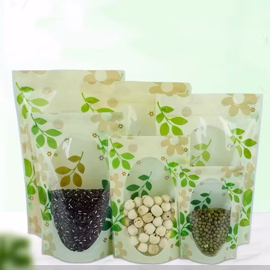 La bolsa transparente con cierre de cremallera para mascotas CPP de plástico laminado se levanta la bolsa de fondo plano